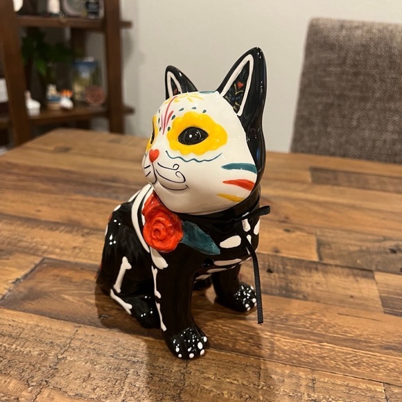 NWT Blue Sky Día De Los Muertos Cat Kitty Halloween Day of the Dead Decor - Picture 11 of 13